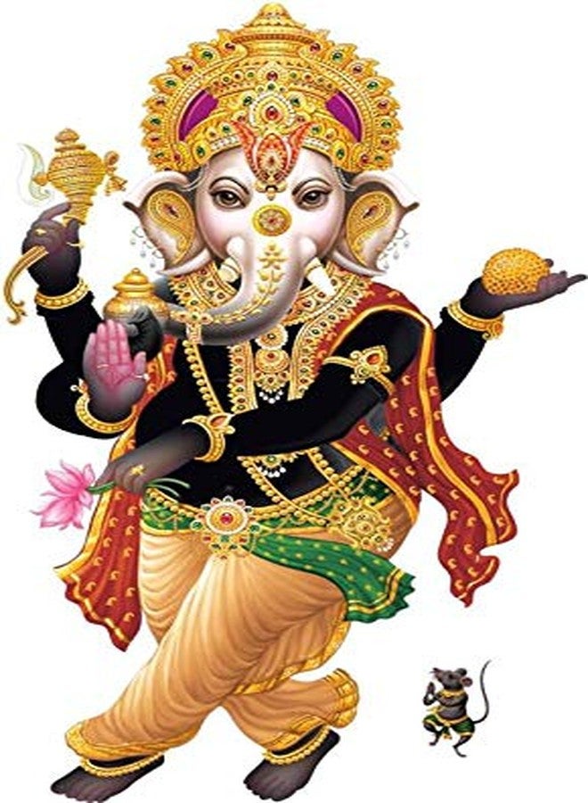 Rangoli Vinyl Religion Wall Sticker Multicolour Vinyl Medium Size 40cm or 50 cm Pack of 1 Sticker - Image 1